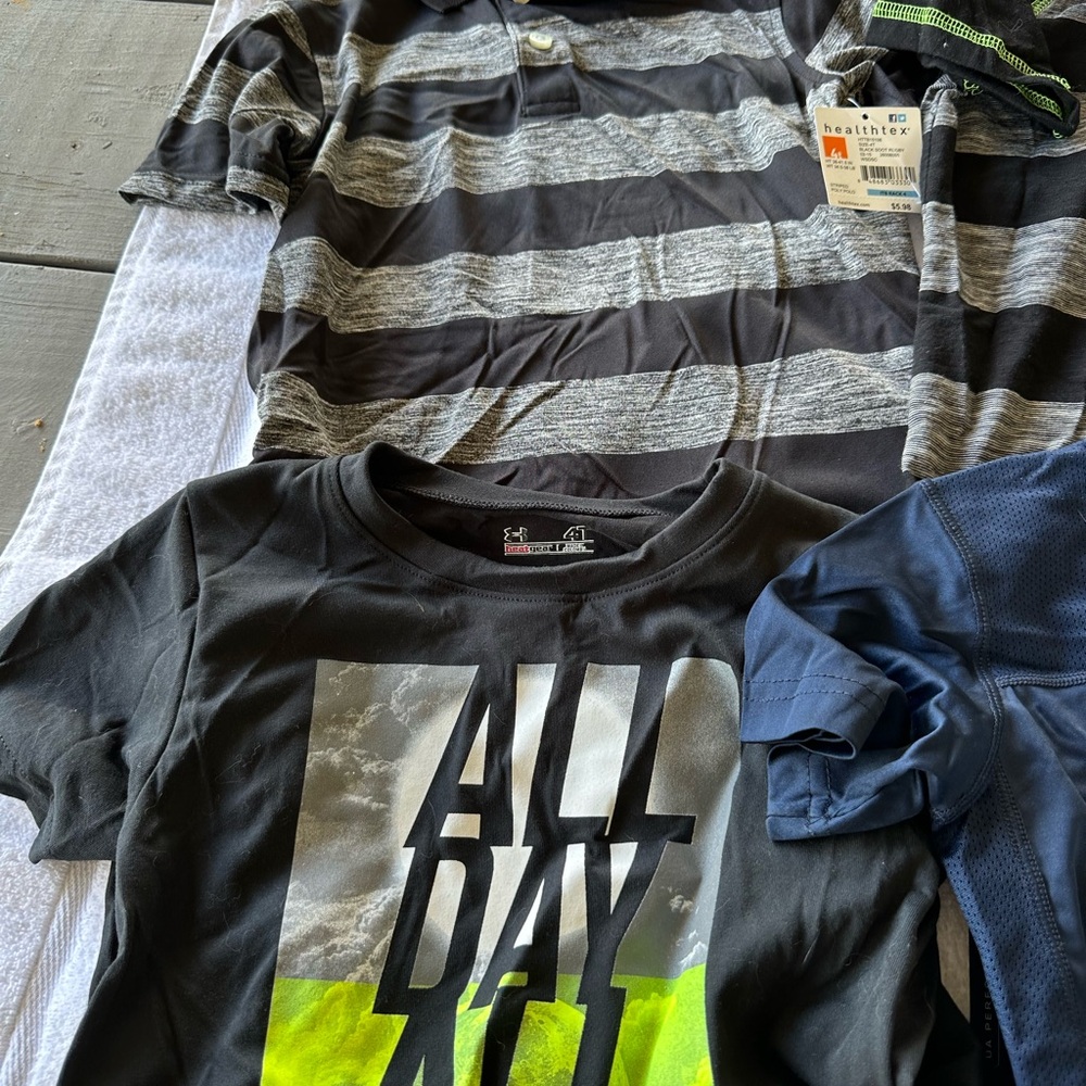 Under Armour Kids Polo - Black and Gray